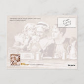 コーヒー＆ティーのヴィンテージ広告ラベル ポストカード (裏面)