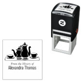 コーヒー・ティーサービスセット ライブラリー 本の名前 セルフインキングスタンプ (インサイチュ)