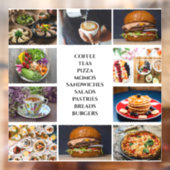 コーヒー ティー カフェ メニュー オーダーメイド ビジネス フォト コラージュ ウィンドウサイン (シート2)