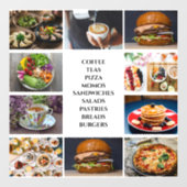 コーヒー ティー カフェ メニュー オーダーメイド ビジネス フォト コラージュ ウィンドウサイン (シート)