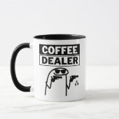コーヒー ディーラー 笑える コーヒー愛好家 ギフト マグカップ (左)