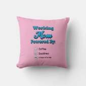 コーヒー デッドライン 昼寝に希望を託す ワーキングママ クッション (正面)