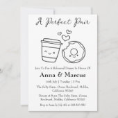 コーヒー&ドーナツパーフェクトなペアブライダルディナー 招待状 (正面)