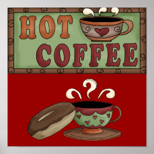 コーヒー&ドーナツポスター ポスター