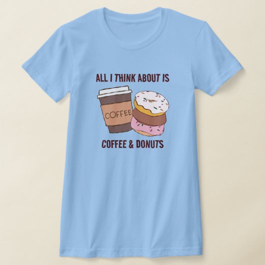 コーヒー&ドーナツTシャツ Tシャツ (レイダウン)