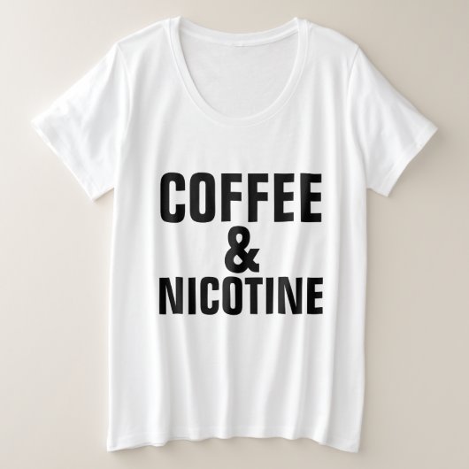 コーヒー & ニコチン Tシャツ (デザイン正面)