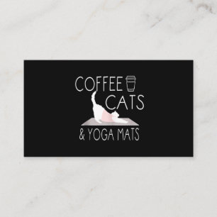 コーヒー・ネコ・ヨガマットおもしろい- Gives Yoga Cat 名刺