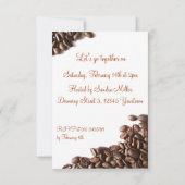 コーヒー?ハート型フォームコーヒーカップクッキー 招待状 (裏面)