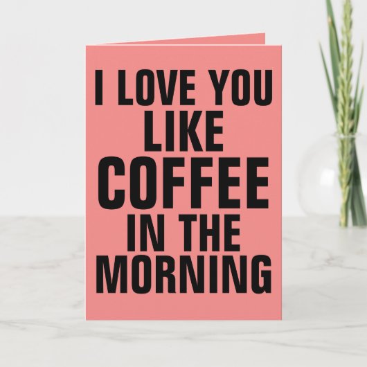 コーヒー・バレンタインのグリーティングカード シーズンカード (正面)