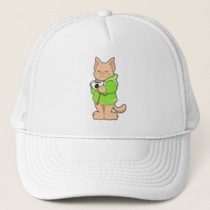 コーヒー&パジャマ入り猫 キャップ