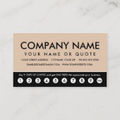 コーヒー(パンチカード)をしよう ロイヤリティカード (裏面)