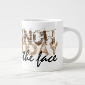 コーヒー.パンチ今日の顔。 ジャンボコーヒーマグカップ (右)