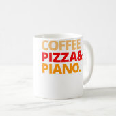 コーヒー ピザ と ピアノ コーヒーマグカップ (正面右)