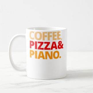 コーヒー ピザ と ピアノ コーヒーマグカップ