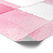 コーヒー ピンクの弓 ブライダルシャワーのお出迎え看板 ポスター (角)