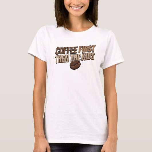 コーヒー・ファースト・ゼンゼン・キッズ Tシャツ (正面)
