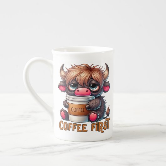 コーヒー・ファースト ボーンチャイナマグカップ (左)