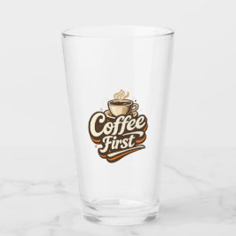 コーヒー ファースト – 冗談のコーヒー愛好家Tシャツ タンブラーグラス