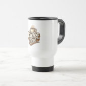 コーヒー ファースト – 冗談のコーヒー愛好家Tシャツ トラベルマグ (正面右)