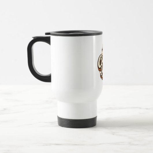 コーヒー ファースト – 冗談のコーヒー愛好家Tシャツ トラベルマグ (左)