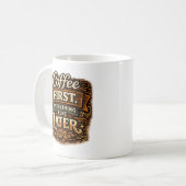 コーヒー・ファースト。後はその次。 コーヒーマグカップ (正面左)