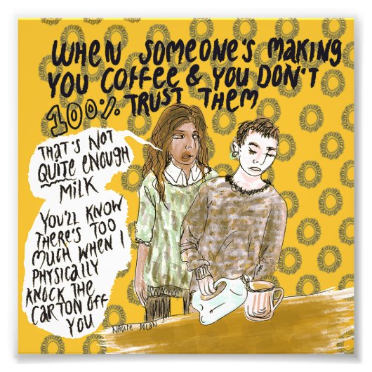 コーヒー フォトプリント            (正面)