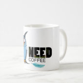 コーヒー、フクロムグが必要 コーヒーマグカップ (正面右)