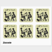 コーヒー&フレンズのギフトとエンベロープシール スクエアシール (シート)