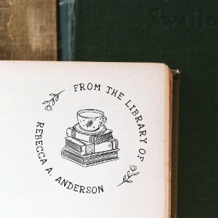 コーヒー＆ブックス ボホ パーソナル ライブラリー ブックプレート セルフインキングスタンプ