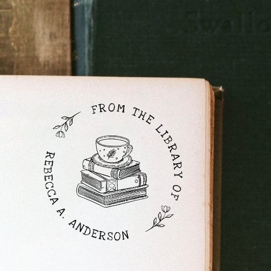 コーヒー&ブックス ボホ パーソナル ライブラリー ブックプレート セルフインキングスタンプ