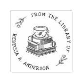 コーヒー&ブックス ボホ パーソナル ライブラリー ブックプレート セルフインキングスタンプ (デザイン)