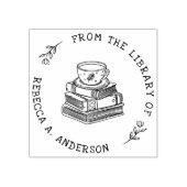 コーヒー＆ブックス ボホ パーソナル ライブラリー ブックプレート ラバースタンプ (インプリント)