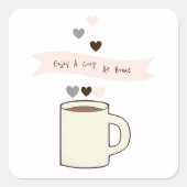 コーヒー ブライダルシャワー お持ち帰りコーヒー スクエアシール (正面)