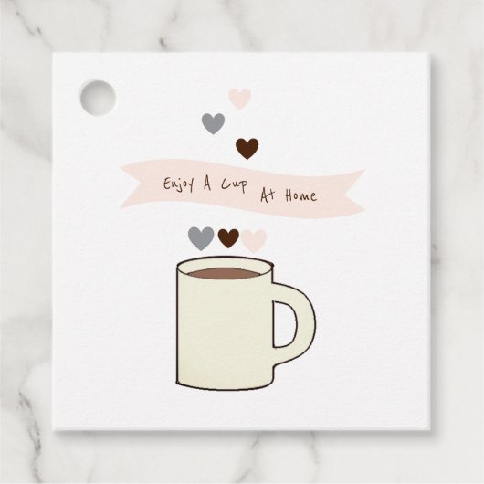 コーヒー ブライダルシャワー お持ち帰り フェイバータグ (正面)