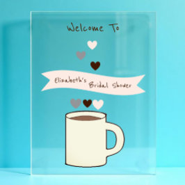 コーヒー ブライダルシャワー アクリルサイン
