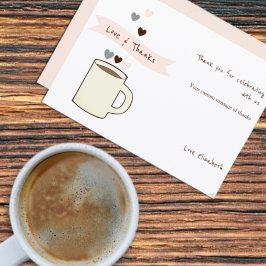 コーヒー ブライダルシャワー サンキューカード