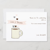 コーヒー ブライダルシャワー サンキューカード (正面)
