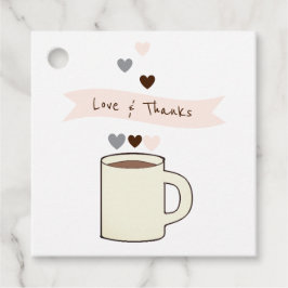 コーヒー ブライダルシャワー フェイバータグ