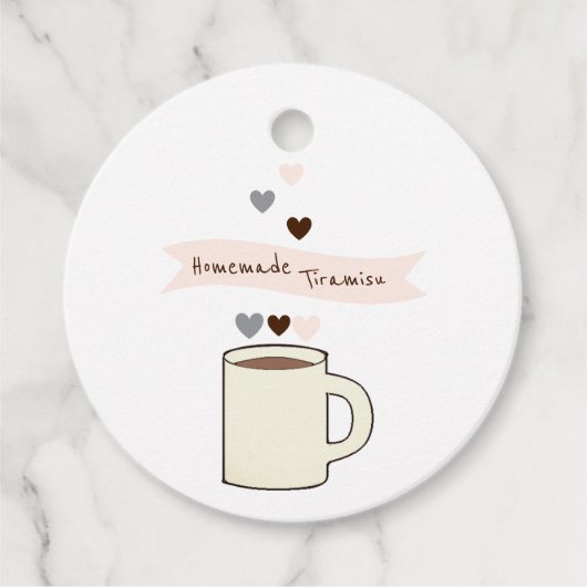 コーヒー ブライダルシャワー フェイバータグ (正面)