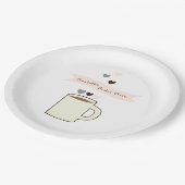 コーヒー ブライダルシャワー ペーパープレート (アングル)