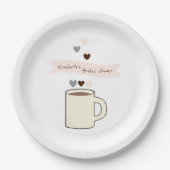 コーヒー ブライダルシャワー ペーパープレート (正面)