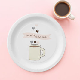 コーヒー ブライダルシャワー ペーパープレート
