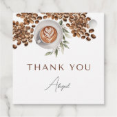 コーヒー ブライダルシャワー - 愛が育まれている フェイバータグ (裏面)