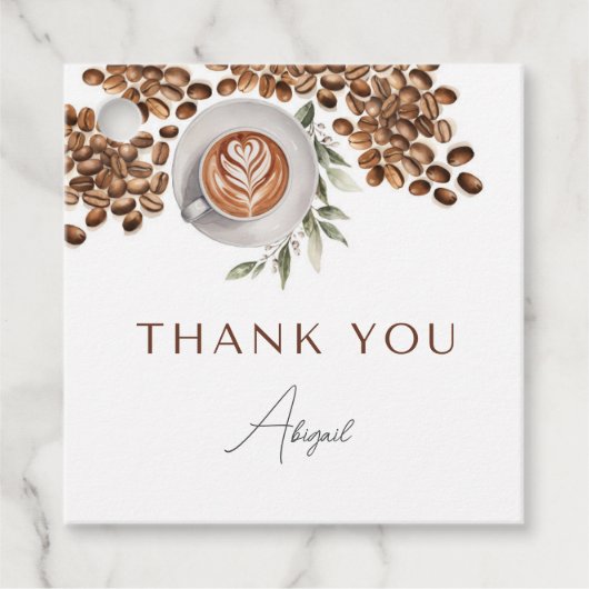 コーヒー ブライダルシャワー - 愛が育まれている フェイバータグ (正面)