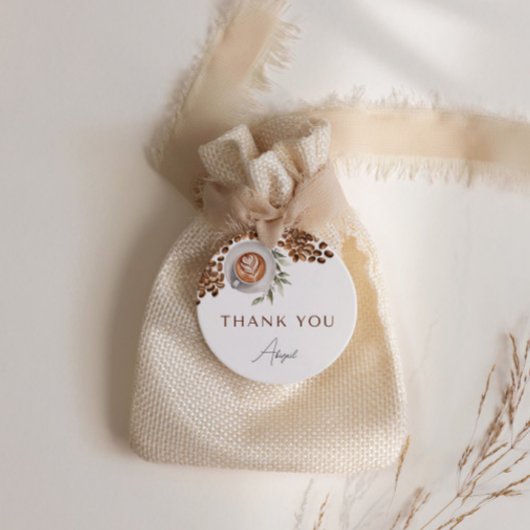 コーヒー ブライダルシャワー - 愛が育まれている フェイバータグ