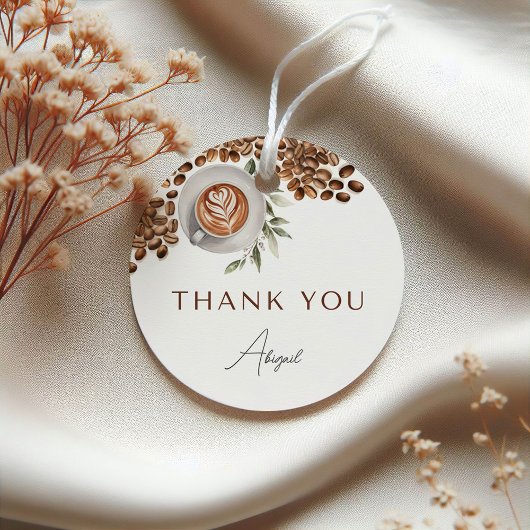 コーヒー ブライダルシャワー - 愛が育まれている フェイバータグ