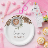 コーヒー ブライダルシャワー - 愛が育まれている ペーパープレート (パーティー)