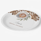 コーヒー ブライダルシャワー - 愛が育まれている ペーパープレート (アングル)