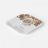 コーヒー ブライダルシャワー - 愛が育まれている ペーパープレート (傾斜あり)