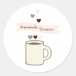 コーヒー ブライダルシャワー 手作り ティラミス ラウンドシール